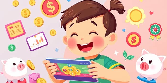 Conta digital infantil com recursos educativos